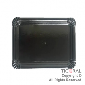 BANDEJA LAMINADA N.05 28 x 30 CM NEGRO x 10